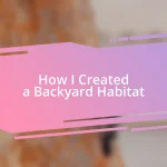 How I Created a Backyard Habitat